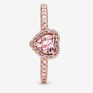 Pandora sparkling elevated Heart Ring